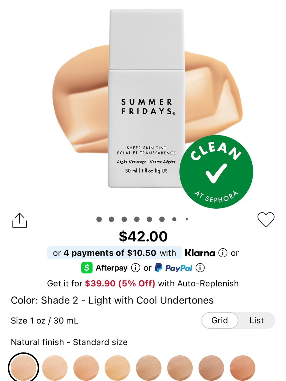 Summer Fridays Sheer Skin Tint - Light Beige Shade